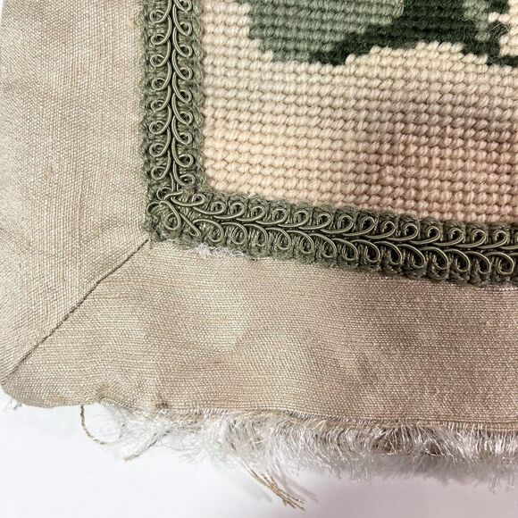 Vintage Crewel Embroidery Floral Hydrangea Pillow Case Boho Cottage Core - Picture 3 of 6